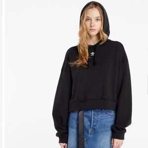 NWT Adidas Original Black Embroidery Sweatshirt Hoodie Small